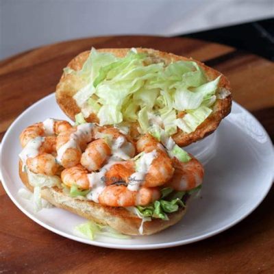  Shrimp Po' Boy: Ein cremiges, pikantes Geschmackserlebnis aus New Orleans!